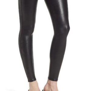 Spanx Leather Leggings Size L Black